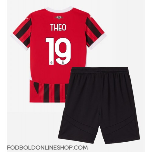 AC Milan Theo Hernandez #19 Hjemme Trøje Børn 2024-25 Kortærmet (+ Korte bukser)